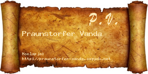 Praunstorfer Vanda névjegykártya